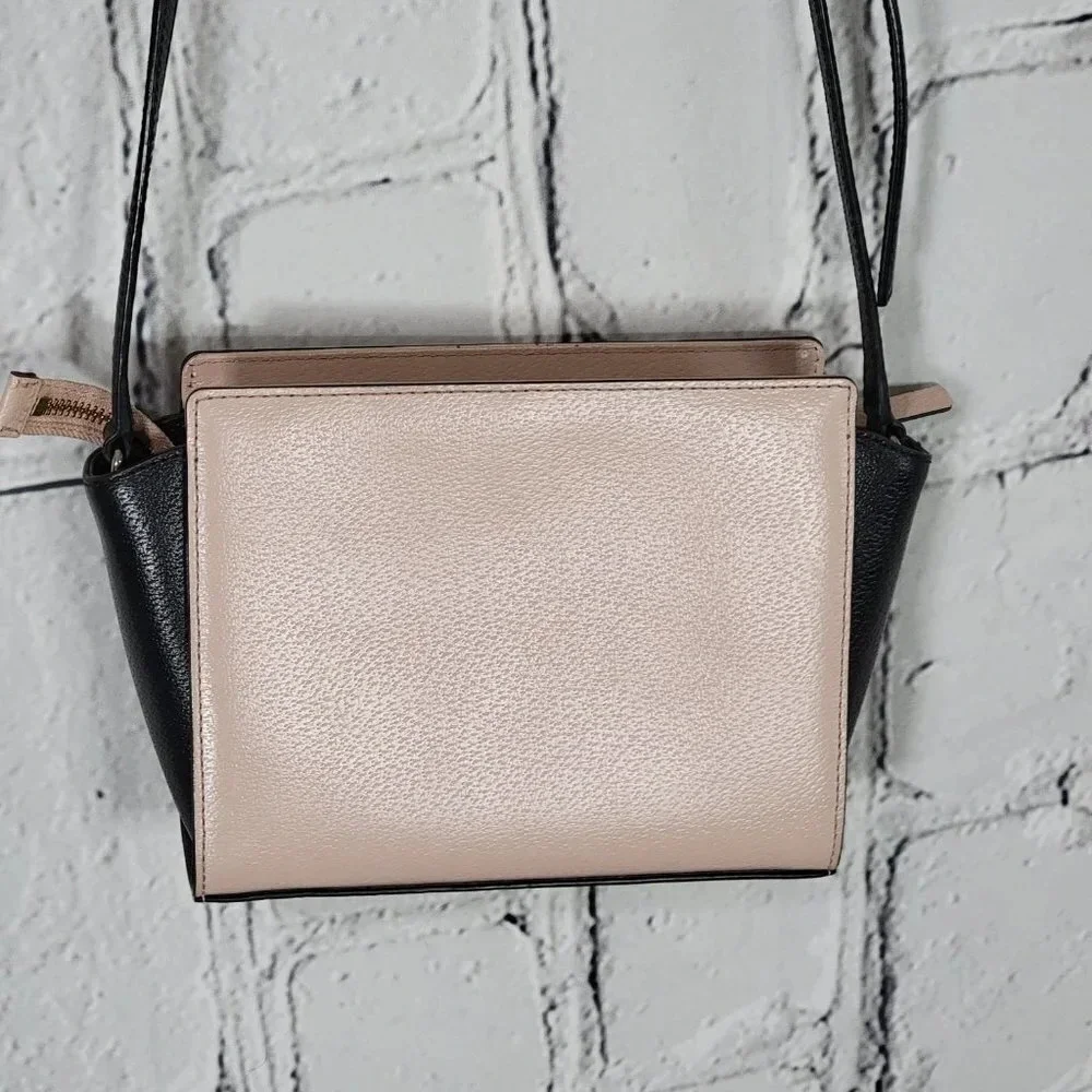 Kate Spade HAYDEN Crossbody Blush Pink & Black Mini Small Bag Purse Classic Chic
